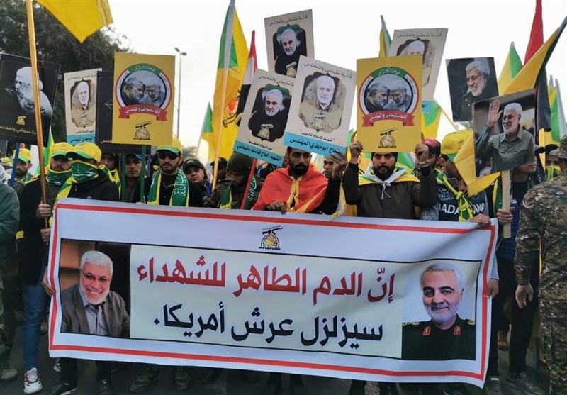 آغاز مراسم وداع با پیکر سردار شهید سلیمانی از کاظمین