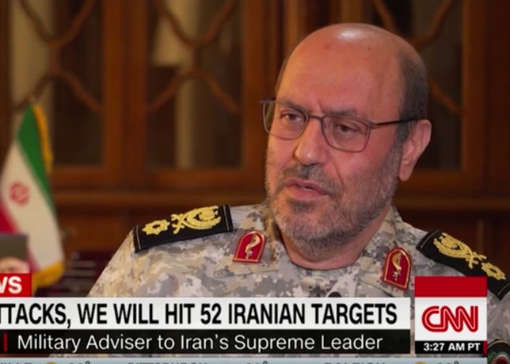 مشاور فرماندهی کل قوا گفت هرگز به دنبال جنگ نبوده، اما با هدف قرار دادن مقرهای نظامی آمریکا، به ترور سردار سلیمانی پاسخ می‌دهد.