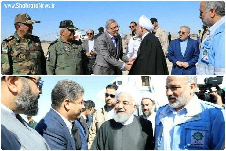 رئیس جمهور به منظور بازدید از مناطق سیل زده استان سیستان و بلوچستان و بررسی روند امداد رسانی و حل مشکلات سیل زدگان این استان، لحظاتی قبل وارد چابهار شد و در فرودگاه کنارک از سوی استاندار و دیگر مقامات محلی مورد استقبال قرار گرفت.