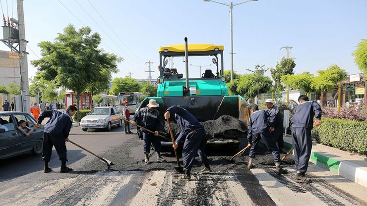 آسفالت حدود ۴ هزار متر مربع از معابر سطح شهر