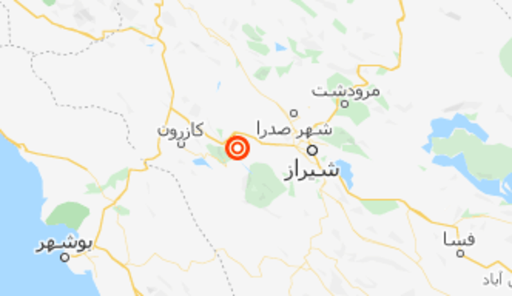 لحظاتی پیش در ۱۰ کیلومتری دشت ارژن، استان فارس زلزله ۵.۱ ریشتری زمین را لرزاند.