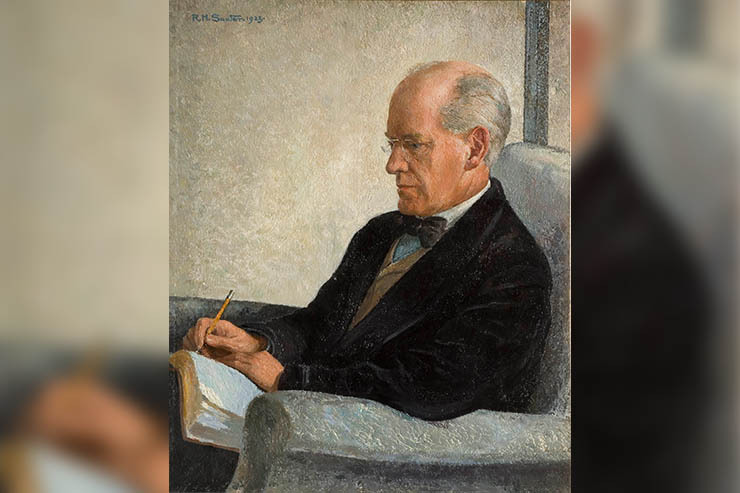 جان گالزورثی (John Galsworthy) متولد ۱۸۶۷ در حوالی لندن است. او بیشتر به عنوان رمان‌نویس و با مجموعه چندجلدی خود، حماسه فورسایت (The Forsyte saga)، متشکل از ۳ رمان و ۲ داستان کوتاه، شهرت دارد. نگارش این حماسه نزدیک به ۱۵ سال به طول انجامید و خلق آن نوبل ادبی ۱۹۳۲ را برای او به ارمغان آورد.