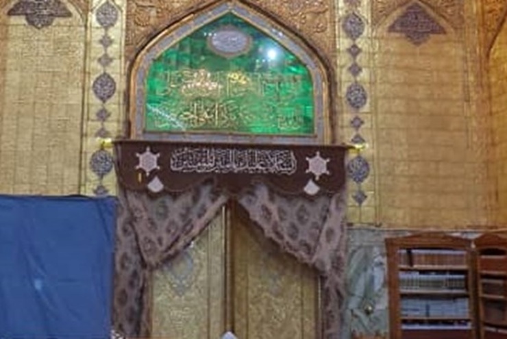 در‌های ورودی به سمت ضریح حرم امام علی (ع) به منظور پیشگیری از ویروس کرونا بر روی زائران بسته شد.