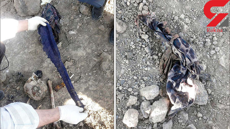 بقایای دومین جسد سوخته که احتمال می‌رود مربوط به پیکر زن جوانی باشد در حالی بعد از روستای کاظم آباد به سمت کشف رود پیدا شد که دو شال آبی و گلدار زنانه نیز در محل وجود داشت.