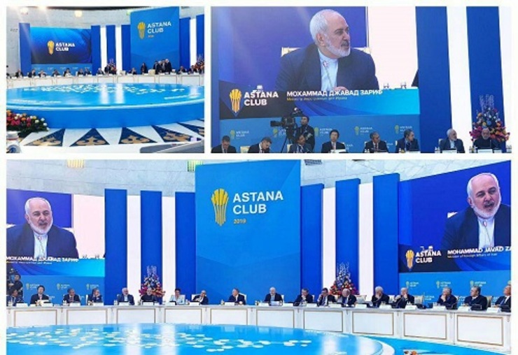 سخنان دکتر ظریف به عنوان «سخنران ویژه» افتتاحیه کلوپ آستانه قزاقستان  آغاز شد.