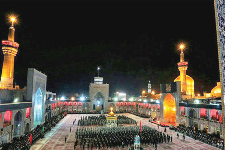 سوگواری هنری در حریم رضوی