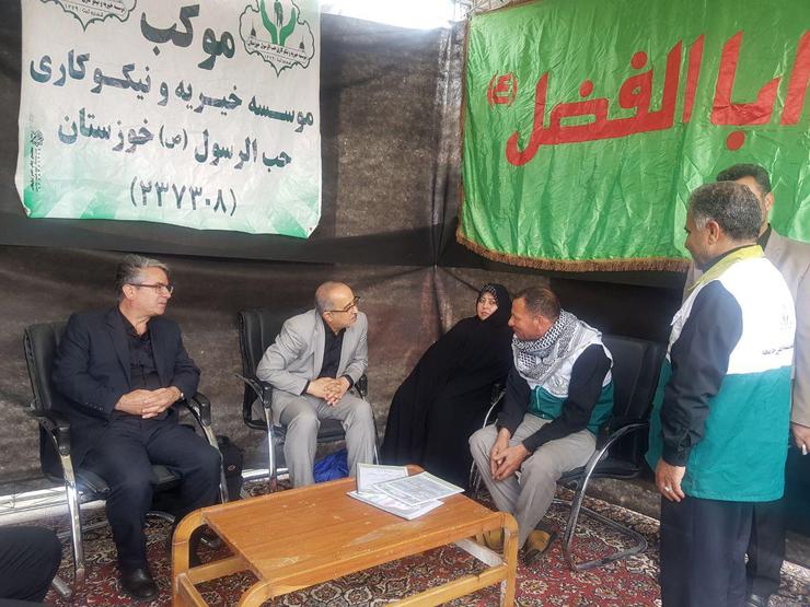 بازدید محمدرضا حیدری رئیس شورای شهر مشهد از ایستگاه استقبال از زائر عرصه میدان شهدا