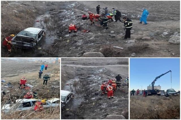 بر اثر واژگونی خودروی پراید و افتادن خودرو و سرنشینان در داخل رودخانه در جاده باباامان بجنورد، پنج نفر مصدوم شدند و یک خانم فوت کرد.