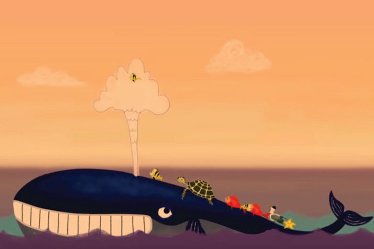 انیمیشن «وال» (Whale) به کارگردانی مارینا شیپاک یکی از آثار خلّاق این کارگردان جوان است. داستان مربوط به یک وال تنهاست که در دریا زندگی می‌کند.
