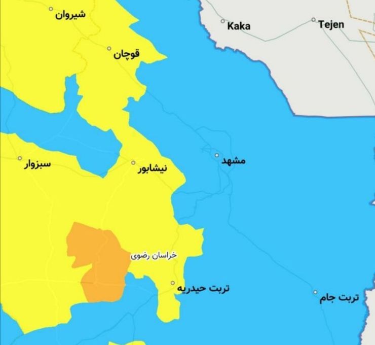 مدیر روابط عمومی دانشگاه علوم پزشکی مشهد گفت: وضعیت مشهد در نرم افزار ماسک وزارت بهداشت پس از دو هفته از رنگ زرد به آبی تغییر کرده‌است.