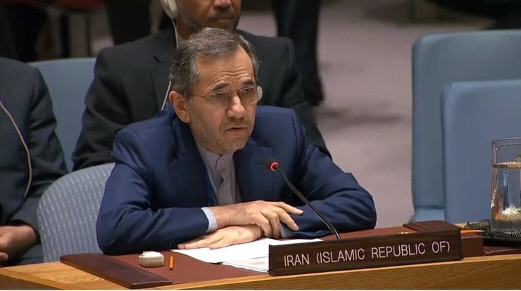 نماینده کشورمان در سازمان ملل تاکید کرد به کارگیری مکانیسم بازگردانی تحریم‌ها از سوی آمریکا و اعمال تحریم‌های تسلیحاتی از سوی شورای امنیت سازمان ملل علیه ایران فاقد مبنای قانونی بوده و خلاف قطعنامه ۲۲۳۱ است.