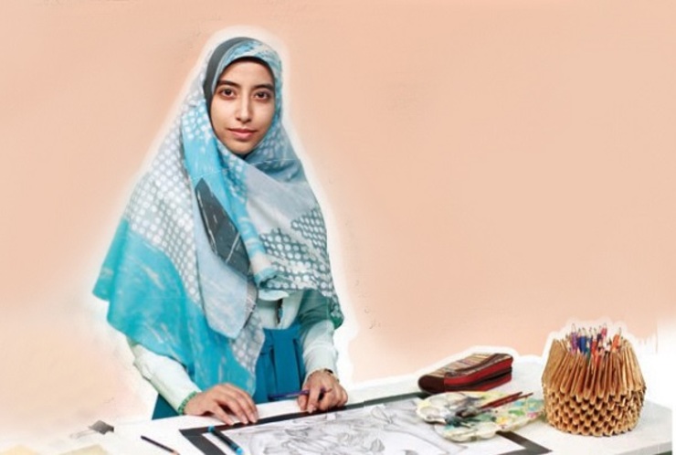 فاطمه ستوده یکی از این هنرمندان نوجوان است که در مسابقات دانش‌آموزی رشته‌ نقّاش و طرّاحی با مداد، ۲ سال پیاپی (۹۷ و ۹۸) در مرحله‌ ناحیه و استان برگزیده شده است. این دانش‌آموز پایه‌ یازدهم علوم انسانی سعی می‌کند استاد فرشچیان را الگوی خود قرار دهد و نقّاشی‌هایی تأثیرگذار بکشد که رنگ و بوی معنوی داشته باشد.