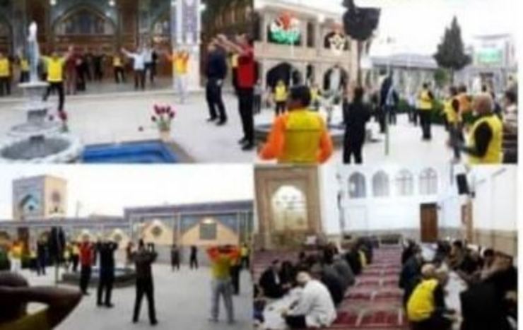ویدئویی در فضای مجازی منتشر شده که گروهی از آقایان در مسجد با آهنگ شاد مخصوص رقص در حال ورزش کردن هستند و این فیلم بازتاب گسترده ای در شبکه های اجتماعی و فضای مجازی داشته است.