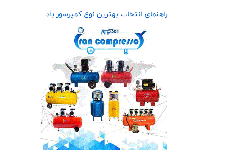 کمپرسور‌ها در انواع و مدل‌های مختلفی در بازار وجود دارند که با توجه به کارایی آن‌ها استفاده‌های گوناگونی دارند.