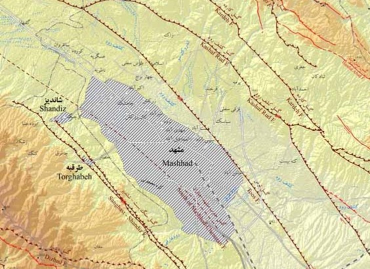 مدیرکل زمین شناسی و اکتشافات معدنی شمال شرق کشور: دشت مشهد ۱۷ سانتی متر فرونشست دارد.