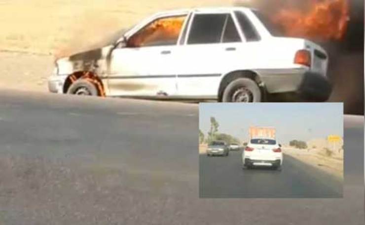 علی جزایری، روزنامه‌نگار روایتی متفاوت از آتش‌سوزی یک دستگاه خودروی پراید در جاده شوشتر - دزفول را مطرح کرد.