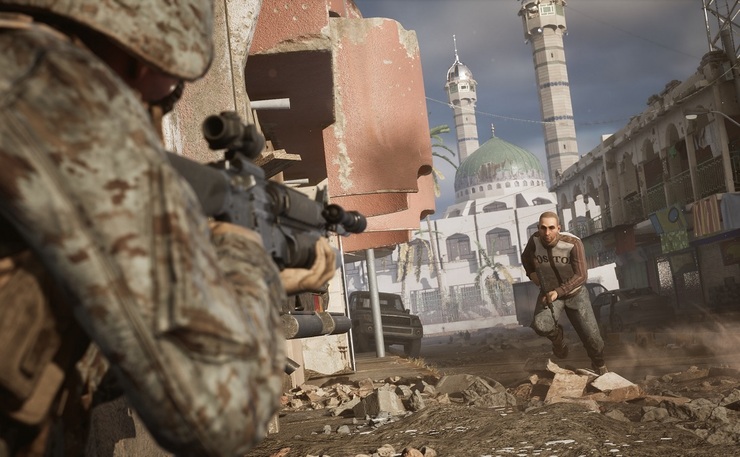 ‌یک‌سال قبل از اینکه «بتلفیلد ۳» Battlefield با تمرکز بر حمله آمریکایی‌ها به تهران منتشر شود، قرار بود بازی‌ای با نام «شش روز در فلوجه» (Six Days in Fallujah) جنگ عراق و آمریکا را محور داستانش قرار دهد؛ بازی‌ای که آن زمان کنسل شد، ولی گویا قرار است تا پایال سال ۲۰۲۱ منتشر شود.