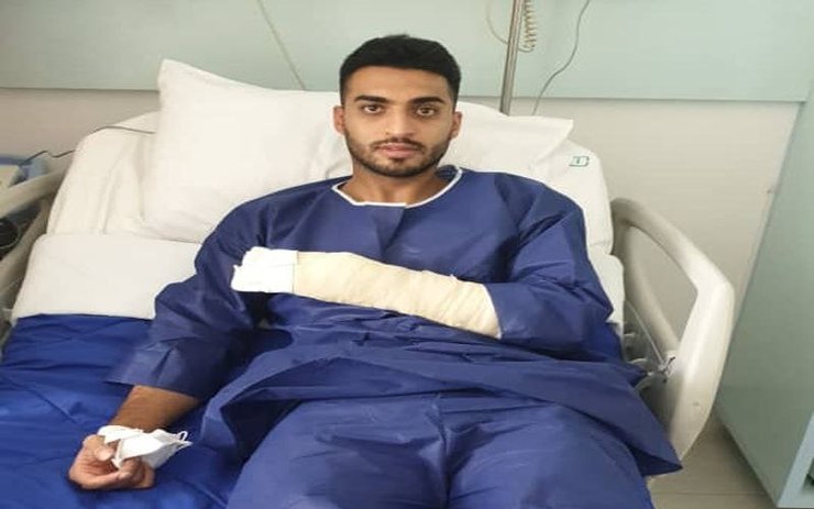 گارد اصفهانی مس کرمان، پس از جراحی دست چپش از بیمارستان مرخص شد.