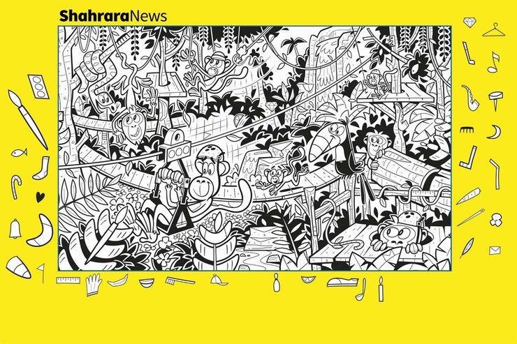 سرگرمی با بگرد و پیدا کن | «اشیایی در جنگل شلوغ»