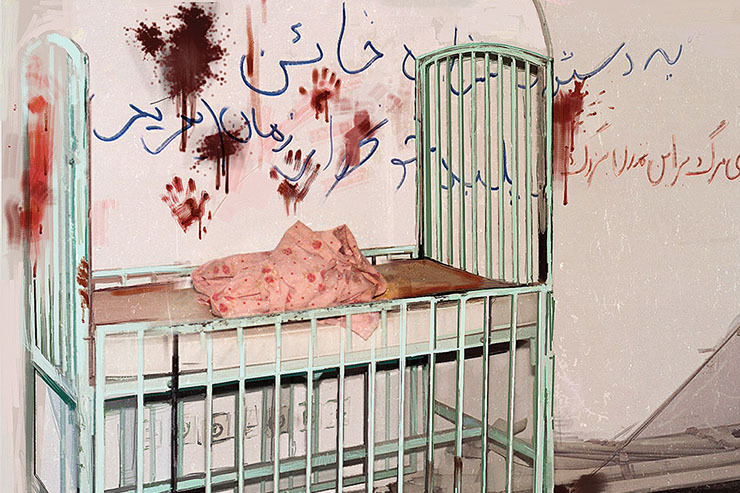 غروب ۲۳‌آذر‌۱۳۵۷ خورشیدی، برابر با ۱۳‌محرم ۱۳۹۹ هجری‌قمری، مشهد، چیزی شبیه غروب کربلاست. صدای همهمه‌ها خوابیده است، از کنار‌و‌گوشه خیابان‌های منتهی به بیمارستان، باریکه‌دودی سیاه از لاستیک نیم‌سوخته‌ای هرازگاه بالا می‌رود و قطره‌های خون دلمه‌شده بر خاک تاریک افتاده‌اند.