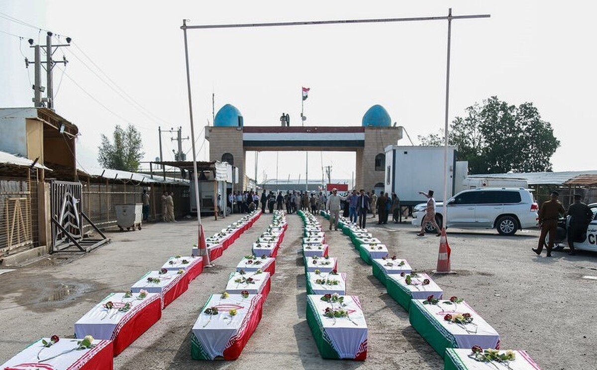 پیکرهای ۷۱ شهید دوران  دفاع مقدس امروز،  ۲۳ اسفند، از مرز شلمچه وارد کشور شد.