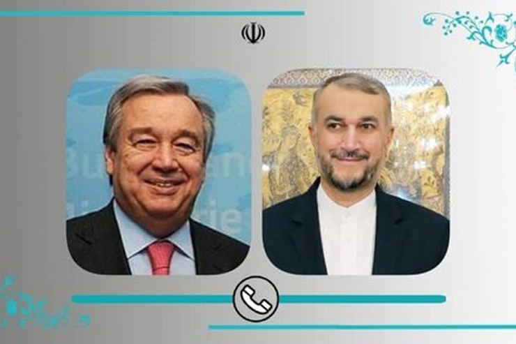 حسین امیرعبداللهیان وزیر امور خارجه کشورمان و آنتونیو گوترش دبیرکل سازمان ملل متحد در خصوص برخی تحولات منطقه ای و بین المللی از جمله اوضاع یمن، افغانستان ،اوکراین و مذاکره برای لغو تحریم ها تلفنی تبادل نظر کردند.