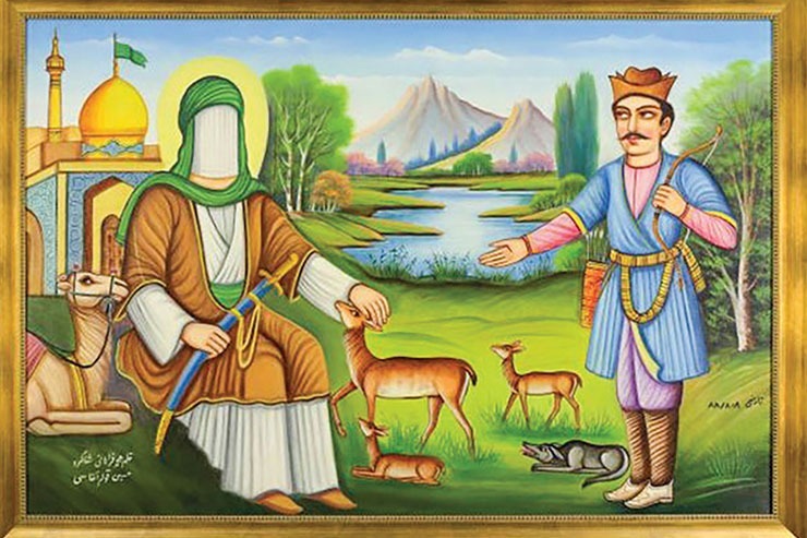 وفایی در سال ۱۳۸۰ نقشی را در سوگ امام رضا (ع) تصویر کرد که صحنه زهر خوراندن به آن امام معصوم بود. پس از آن هم در هشتمین روز از هشتمین ماه سال ۱۳۸۸ به سراغ داستان معروف «ضامن آهو» رفت و تابلویی از آن را به تصویر کشید که نسبت به آثار دیگر هنرمندان، مانند تابلو معروف محمود فرشچیان، کمتر دیده شده است.