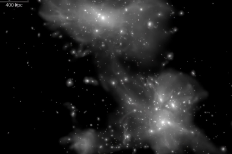 یکی از جالب‌ترین مسائل اخترفیزیکی امروز چگونگی شکل‌گیری خوشه‌های کهکشانی (Galaxy clusters) است. حالا مدت‌هاست که منجمان روی این مسئله و احتمالات آن کار کرده و شبیه‌سازی‌هایی برای آن انجام داده‌اند.