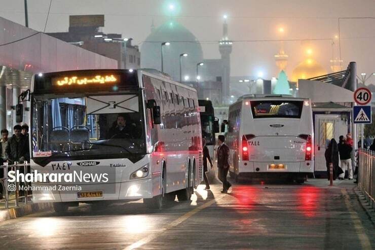سرویس‌دهی رایگان ۳۰ میدل‌باس در مسیر‌های منتهی به حرم مطهر رضوی