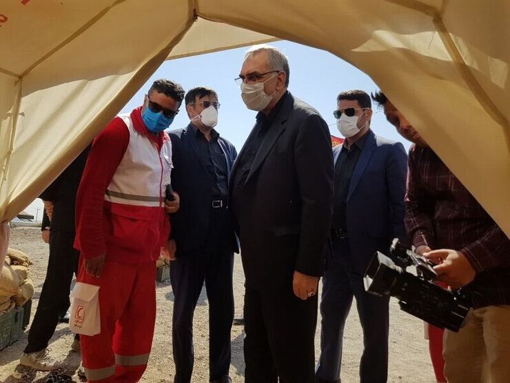 وزیر بهداشت از موکب‌های سلامت و پایگاه اورژانس در نیشابور بازدید کرد