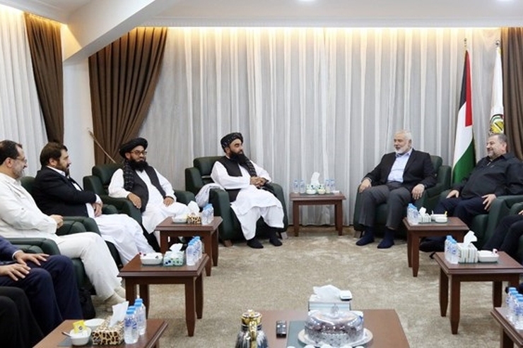 سخنگوی طالبان در دیدار با اسماعیل هنیه، مسئول دفتر سیاسی حماس با تاکید بر حمایت از مردم فلسطین اظهار داشت: مسئله فلسطین مسئله تمام امت اسلامی است.