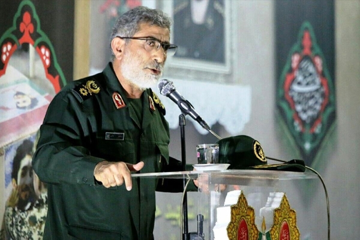 سردار قاآنی گفت: زودتر بروید قبل از اینکه بیرون‌تان کنند. دیر نیست آن روزی که مردم فلسطین اسرائیلی‌ها را بیرون کنند.