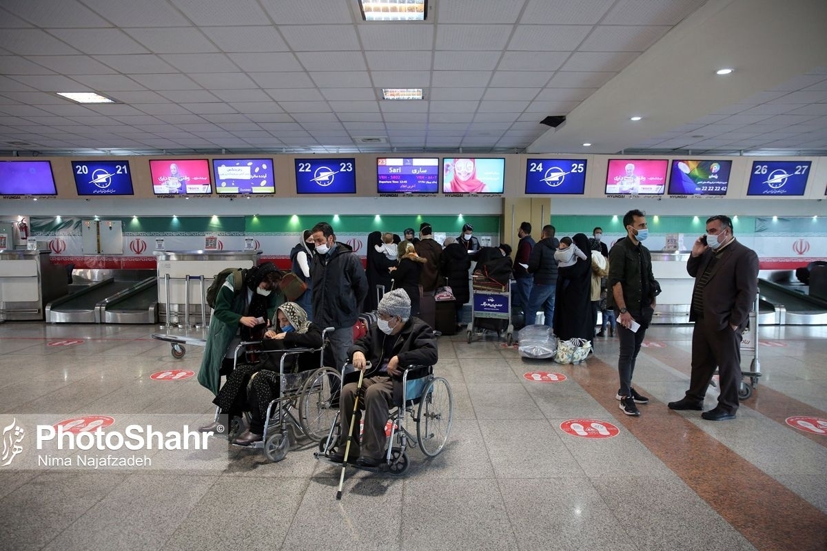 افزایش ۳۹ درصدی جابجایی مسافران فرودگاه مشهد در سال ۱۴۰۱