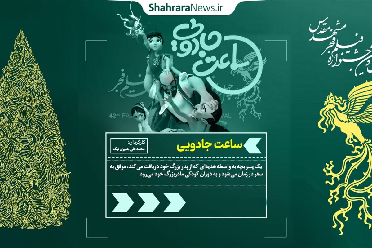در پنجمین روز از جشنواره فیلم فجر مشهد، انیمیشن سینمایی (ساعت جادویی) در سینما آفریقا اکران شد.