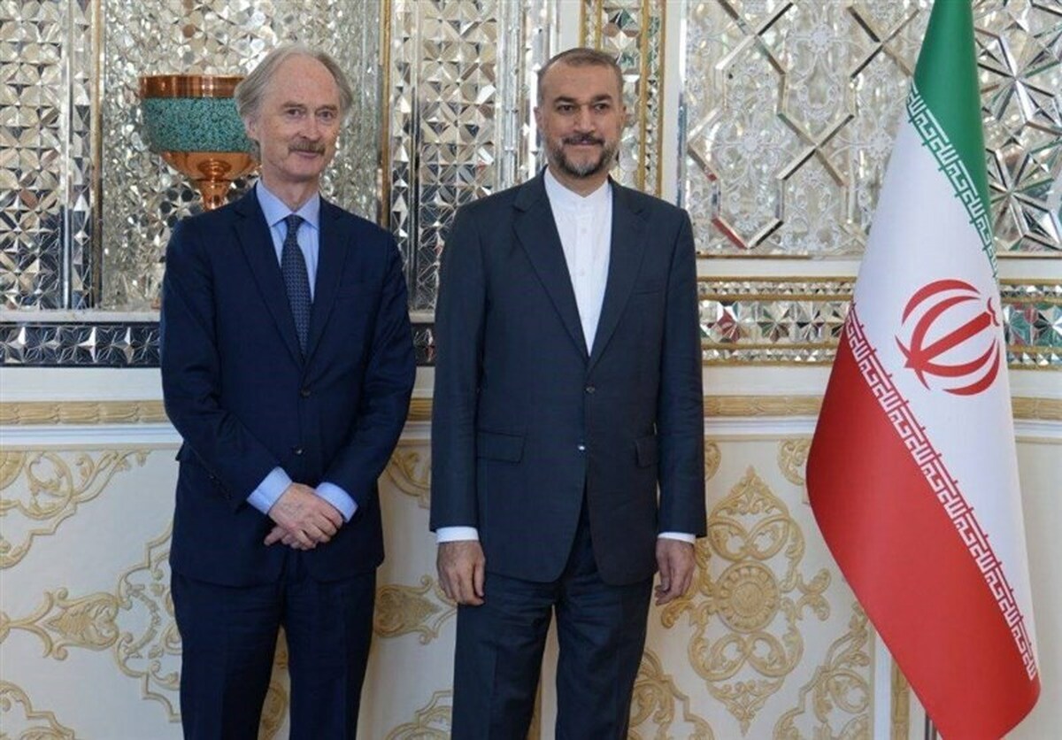 نماینده سازمان ملل در امور سوریه با امیرعبداللهیان دیدار کرد+ فیلم و عکس