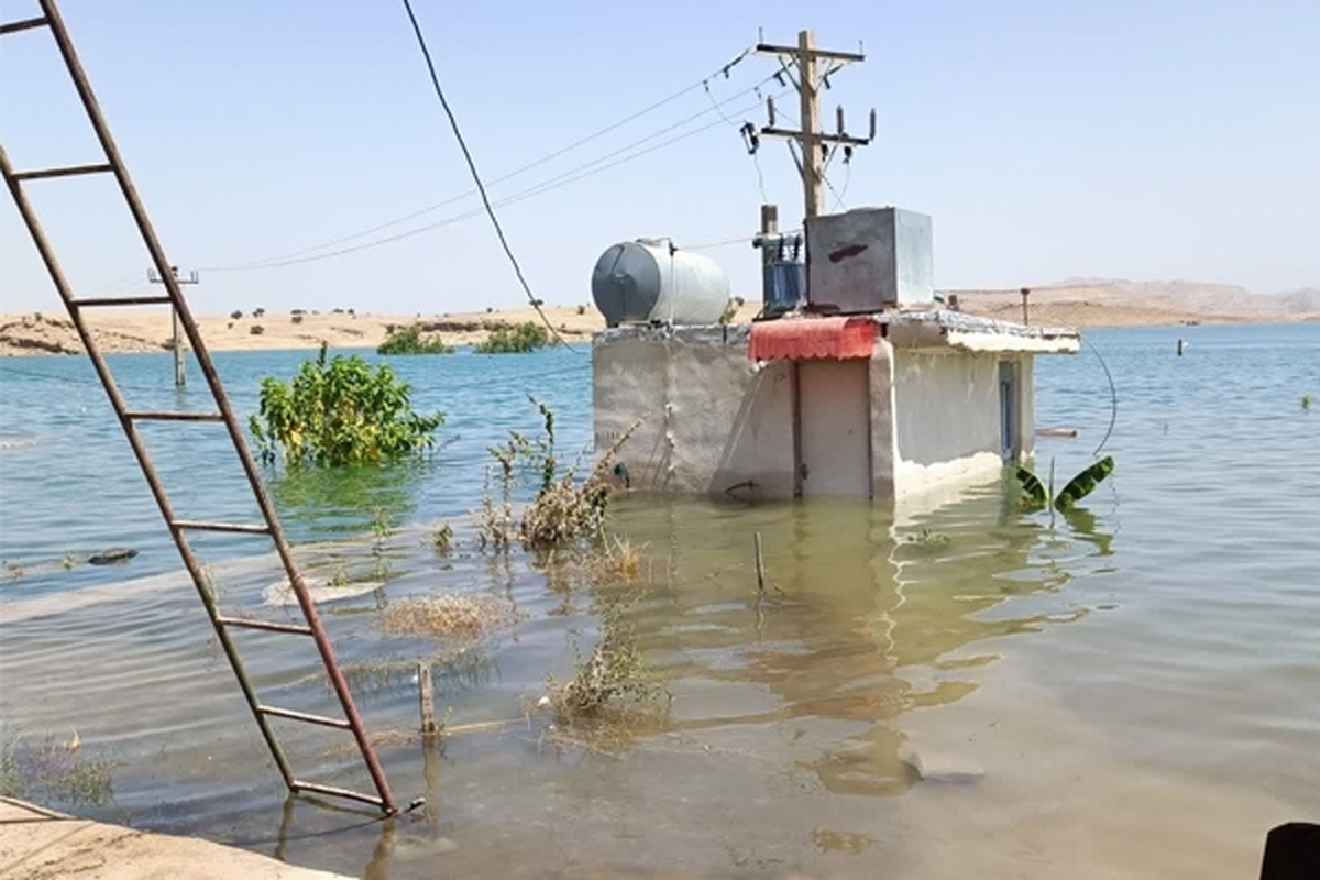 روستاهای حاشيه سد گتوند خوزستان زير آب رفتند.