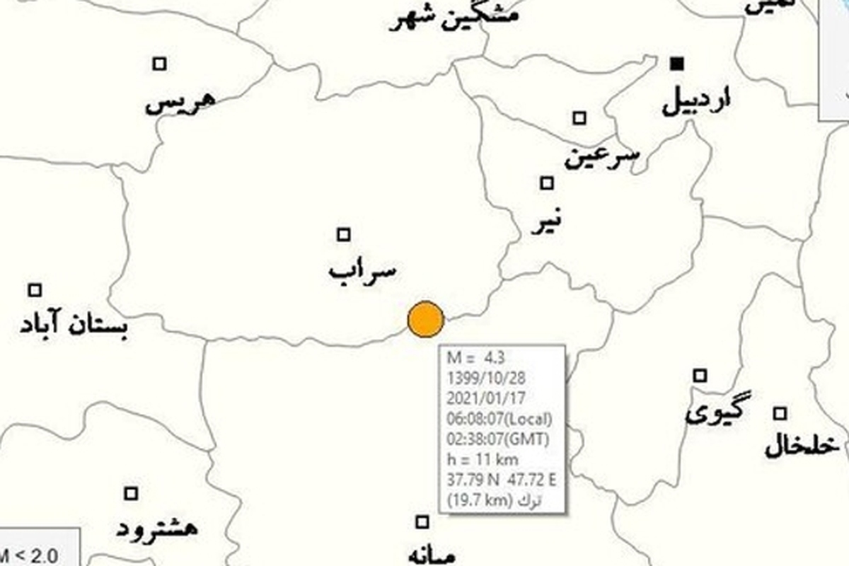 مدیرکل مدیریت بحران استانداری آذربایجان شرقی گفت: زلزله سراب تاکنون ۱۷ مصدوم برجا گذاشته است.