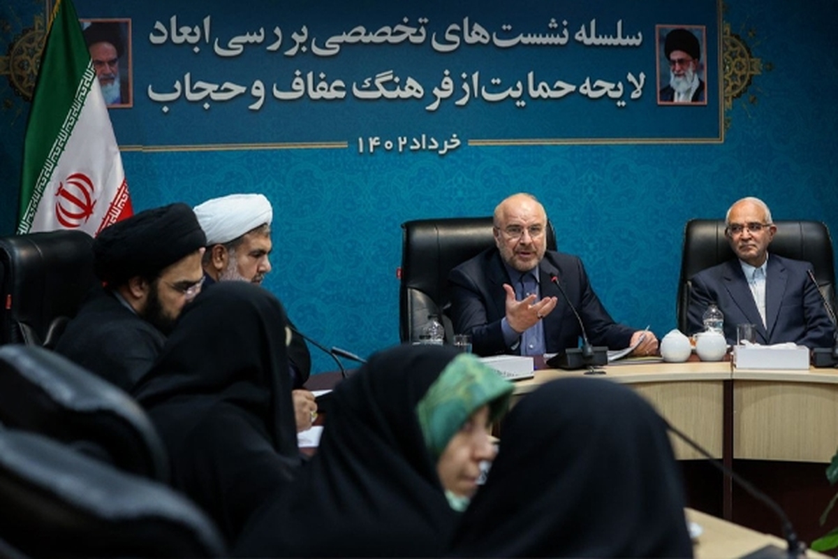 رئیس مجلس شورای اسلامی با اشاره به پیگیری ها برای تدوین لایحه عفاف و حجاب گفت: این یک کار جمع سپاری است و در این مسیر باید دیدگاه‌های همه افراد صاحب نظر را جمع آوری کرده و در تدوین لایحه استفاده کنیم.