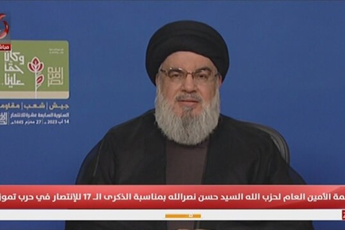 دبیرکل حزب الله لبنان در سخنرانی امشب خود به مناسبت هفدهمین سالگرد پیروزی لبنان بر رژیم صهیونیستی در جنگ ۳۳ روزه، حادثه تروریستی شاه‌چراغ را تسلیت گفت و اعلام کرد که به نظر می‌رسد یک تصمیم آمریکایی برای بازگشت داعش و فعالیت تروریستی آن در چند عرصه وجود دارد.