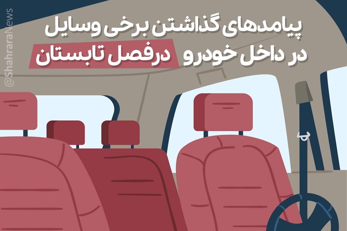 در تابستان نباید برخی از اقلام را داخل خودرو، زیر آفتاب جا گذاشت، به این دلیل که می‌توانند باعث آسیب جدی به فرد یا خودرو شوند.