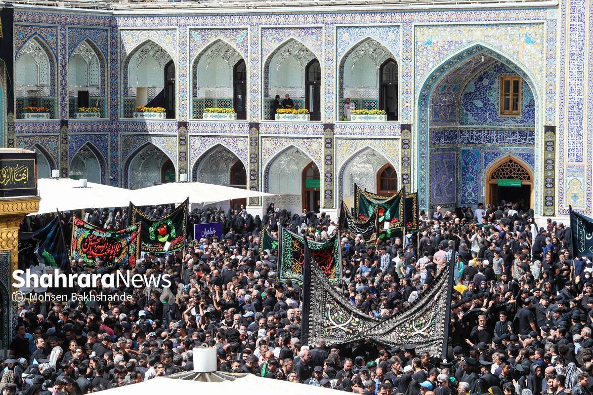 در سالروز رحلت پیامبر گرامی اسلام (ص) و شهادت امام مجتبی (ع)، صحن پیامبر اعظم حرم مطهر رضوی میزبان اجتماع باشکوه عزاداران شد.