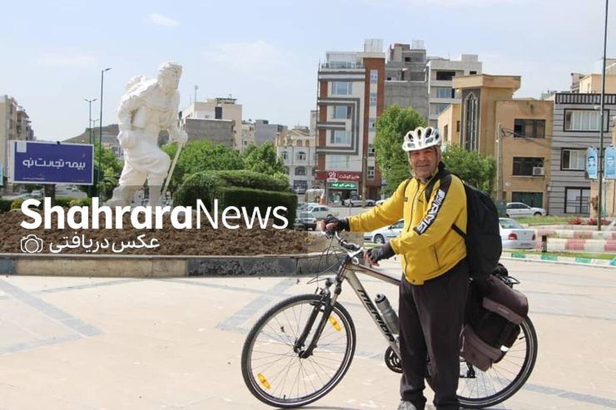 کرامت عزیززاده، سفیر دوچرخه‌سوار اهدای خون پس از عبور از هشت استان کشور به مشهدمقدس رسید.