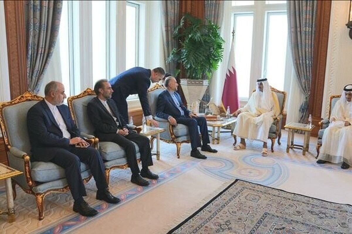 وزیر امور خارجه کشورمان با شیخ تمیم بن حمد آل ثانی، امیر قطر دیدار و گفتگو کرد.