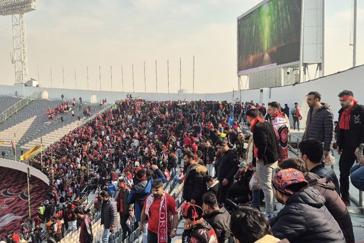جایگاه هواداران تراکتور در بازی امروز مقابل پرسپولیس پر شد.