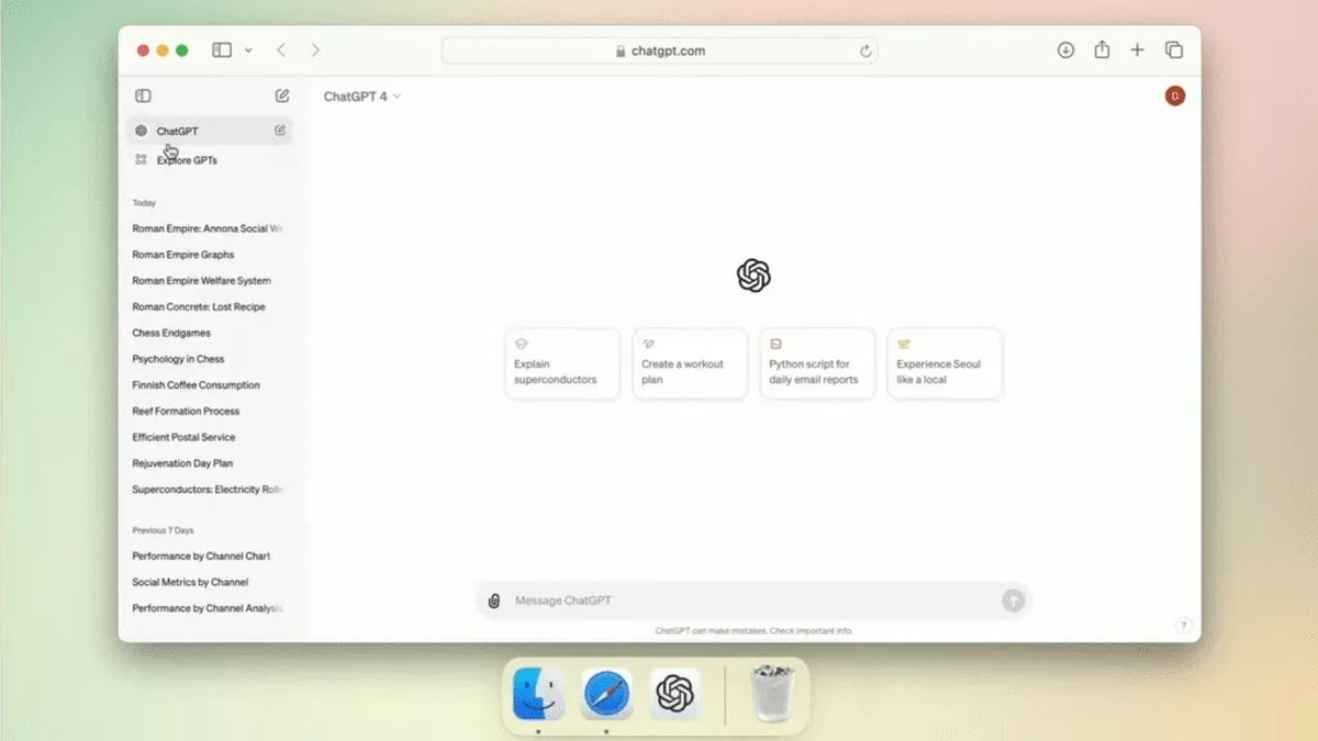 در رویداد بهاری OpenAI از نسخه دسکتاپ ChatGPT رونمایی شد.