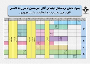 برنامه تبلیغاتی امیرحسین قاضی‌زاده؛ نامزد انتخابات ریاست جمهوری در صداوسیما + تاریخ و ساعت