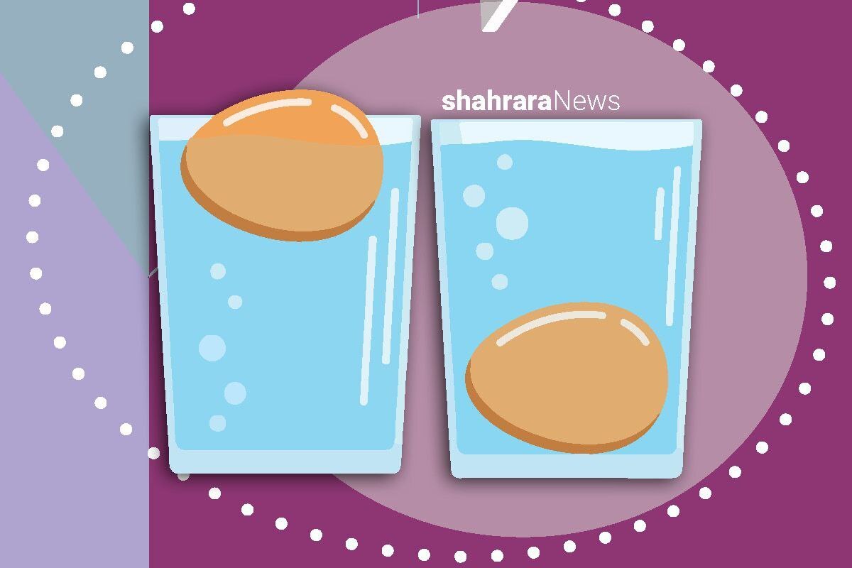 مقایسه‌ی جرم حجمی (چگالی) آب و آب‌نمک