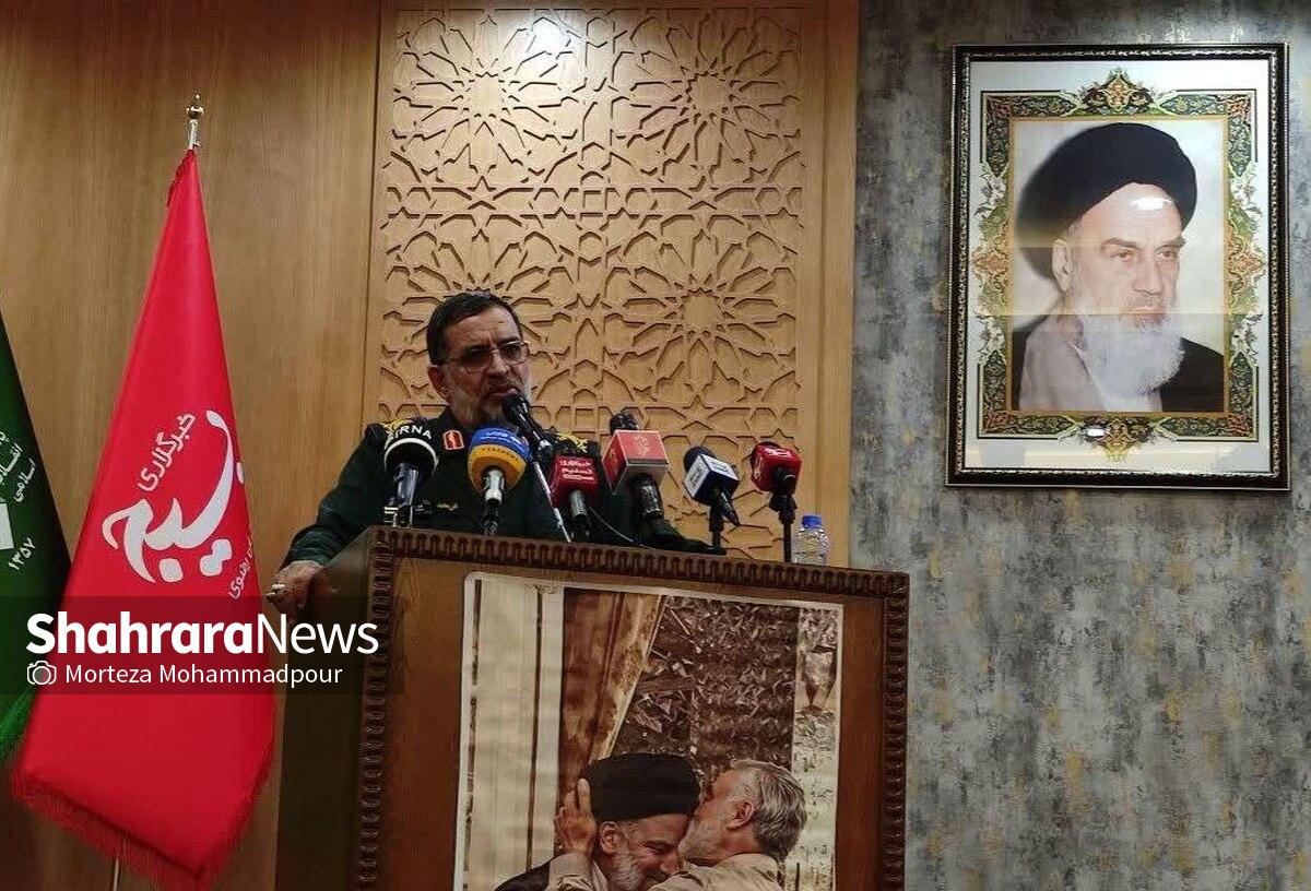سخنگوی سپاه پاسداران انقلاب اسلامی گفت: نتیجه جنگ علیه رژیم صهیونیستی پیروزی کامل محور مقاومت است و این نقطه نیز بسیار نزدیک است. اشتباه است اگر گمان کنیم عملیات اسرائیلی‌ها در تهران یک برنامه آفندی بود و نشان از ابتکارعمل آن‌ها داشت. این اقدام، یک عمل از روی استیصال بود و پاسخ آن را به‌زودی خواهید دید.