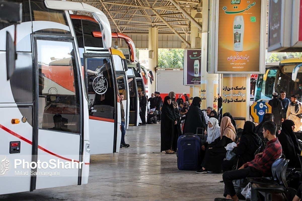 در ایام اربعین برای جلوگیری از کمبود ناوگان برون‌شهری در خراسان‌رضوی ۲۷۰ دستگاه اتوبوس اضافه شده است | عزیمت اتباع به کربلا از فردا
