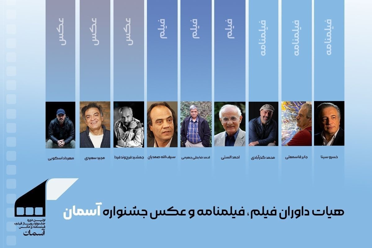 هیات‌های داوری و انتخاب اولین جشنواره فیلم، فیلمنامه و عکس آسمان معرفی شدند.